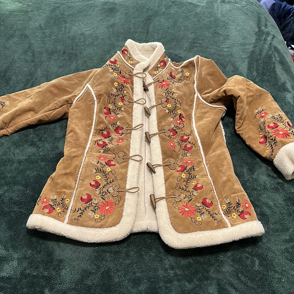 St. John's Bay Women's Brown and Tan Jacket